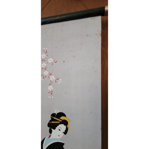 Vintage Japanese Hand Painted Scroll WallArt Kakejiku Kakemono Ishikawa Kiyohiko - Picture 6 of 6